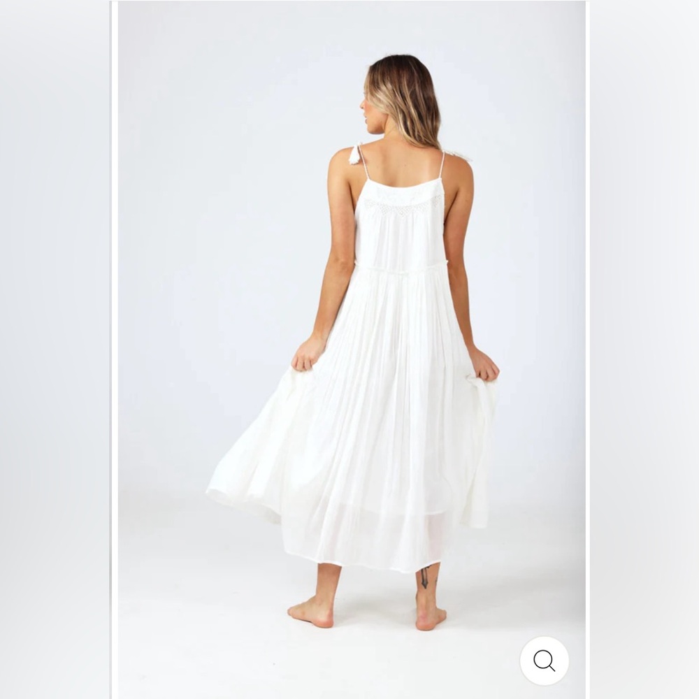 New Talisman Raja Dress Bohemian 💯 Cotton White - Picture 4 of 11